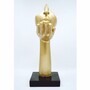 Casa Padrino Deko Skulptur Gold / Schwarz H. 50 cm - Wohnzimmer Deko 