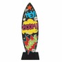 Casa Padrino Deko Surfboard mit St�nder Schwarz / Bunt H. 70 cm - Deko Accessoires 