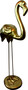 Casa Padrino Dekofigur Flamingo Gold H. 119 cm - Wetterbest�ndige Deko Skulptur - Wohnzimmer Deko - Garten Deko - Deko Tierfigur 