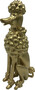 Casa Padrino Dekofigur Pudel Hund Gold H. 63 cm - Wetterbest�ndige Deko Skulptur - Wohnzimmer Deko - Garten Deko - Terrassen Deko 