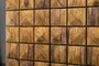 Casa Padrino Designer Barschrank Naturfarben / Braun 65-130 x 50 x H. 90 cm - Moderner Massivholz Weinschrank mit 2 T�ren und Schublade - Barm�bel