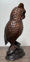 Casa Padrino Luxus Bronze Skulptur Eule 15 x 15 x H. 37 cm - Deko Figur - Wohnzimmer Deko - Schreibtisch Deko