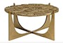 Casa Padrino Luxus Art Deco Couchtisch Bronze 74 x 38 cm - Gold mit Glasplatte - Art Design Tisch