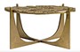 Casa Padrino Luxus Art Deco Couchtisch Bronze 74 x 38 cm - Gold mit Glasplatte - Art Design Tisch
