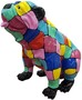 Casa Padrino Designer Gartendeko Skulptur Hund Bulldogge Mehrfarbig 67 x H. 70 cm - Gartendeko Figur - Wetterbest�ndige Gartenfigur 
