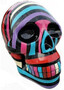 Casa Padrino Designer Deko Skulptur Totenkopf Schwarz / Bunt 44 x 58 x H. 66 cm - Wetterbest�ndige Dekofigur - Wohnzimmer Deko - Garten Deko 