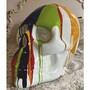 Casa Padrino Deko Skulptur Totenkopf Wei� / Bunt H. 66 cm - Deko Accessoires