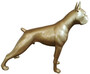 Riesige XXL Boxer Skulptur Gold 190 x H. 173 cm - Wetterbest�ndige Deko Gartenskulptur - Gartendeko Tierfigur Hunde Skulptur Hund