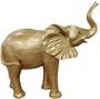 Casa Padrino Designer Dekofigur Elefant Gold 160 x H. 160 cm - Riesige Deko Skulptur - Gartendeko 