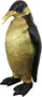 Casa Padrino Designer Dekofigur Pinguin Schwarz / Gold 24 x 20 x H. 48 cm - Wetterbest�ndige Deko Skulptur - Wohnzimmer Deko - Garten Deko - Designer Deko Tierfigur