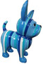 Casa Padrino Designer Dekofigur Chihuahua Hund Blau / Wei� H. 55 cm - Wetterbest�ndige Deko Skulptur - Wohnzimmer Deko - Garten Deko - Designer Deko Tierfigur 