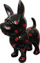 Casa Padrino Designer Dekofigur Chihuahua Hund Schwarz / Rot H. 91 cm - Wetterbest�ndige Deko Skulptur - Wohnzimmer Deko - Garten Deko - Designer Deko Tierfigur 