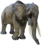 Casa Padrino Deko Skulptur Elefant Grau / Braun 410 x 155 x H. 223 cm - Riesige Lebensgro�e Gartenfigur - Gartendeko 