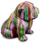 Casa Padrino Garten Deko Skulptur Hund Bulldogge Bunt 31 x 44 x H. 41 cm - Wetterbest�ndige Garten & Terrassen Figur - Garten & Terrassen Deko Accessoires