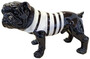 Casa Padrino Luxus Dekofigur Hund Bulldogge Schwarz / Wei� 59 x H. 40 cm - Wetterbest�ndige Deko Skulptur - Wohnzimmer Deko Figur - Garten Deko Figur - Luxus Deko Tierfigur 