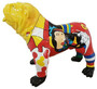 Casa Padrino Designer Dekofigur Hund Bulldogge Mehrfarbig 90 x H. 74 cm - Wetterbest�ndige Deko Skulptur - Wohnzimmer Deko - Garten Deko - Designer Deko Tierfigur 