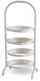 Casa Padrino Luxus Etagere mit Tragegriff Silber 21 x 18,5 x H. 47,5 cm - Gastronomie Accessoires - Restaurant Accessoires - Hotel Accessoires - Luxus Accessoires - Luxus Qualit�t