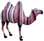 Casa Padrino Designer Gartendeko Skulptur Kamel Mehrfarbig 210 x H. 185 cm - Gartenfigur - Riesige Dekofigur - Lebensgro�e Tierfigur 