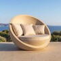 Casa Padrino Luxus Liegeinsel Matt Beige / Beige - Hotel & Garten M�bel 