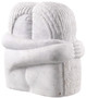 Casa Padrino Designer Marmor Skulptur Wei� 37 x 25 x H. 40 cm - Edle Dekofigur - Marmorfigur - Wohnzimmer Deko Accessoires