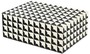 Casa Padrino Designer Schmuckkasten mit Deckel Schwarz / Wei� 28 x 21 x H. 10 cm - Schmuckschatulle - Aufbewahrungsbox - Luxus Qualit�t