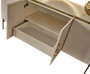 Casa Padrino Luxus Sideboard Wei� / Gold 210 x 52 x H. 78 cm - Edler Massivholz Schrank mit 4 T�ren - Luxus M�bel