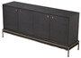 Casa Padrino Luxus Sideboard Anthrazitgrau / Bronzefarben 180 x 45 x H. 82 cm - Wohnzimmer M�bel - Hotel M�bel - Luxus Kollektion
