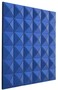 Casa Padrino Designer Spiegel Blau 110 x 4 x H. 110 cm - Luxus Wohnzimmer Wandspiegel - Designerm�bel