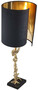 Casa Padrino Luxus Tischleuchte Messingfarben / Schwarz  31 x H. 92 cm - Moderne Schreibtischleuchte mit Granitsockel - Luxus Kollektion