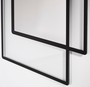 Casa Padrino Designer Wandspiegel Schwarz 50 x H. 170 cm - Wohnzimmer Spiegel - Garderoben Spiegel - Designer Spiegel - Luxus Kollektion