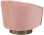 Casa Padrino Luxus Drehsessel Rosa / Mattgold 85 x 76 x H. 76 cm - Wohnzimmer Sessel - Wohnzimmerm�bel