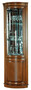 Casa Padrino Luxus Eckvitrine Braun 40 x 45 x H. 212 cm - Massivholz Eckschrank - Wohnzimmerschrank - Luxus Massivholz Wohnzimmer M�bel