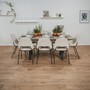Casa Padrino Esstisch Beige / Schwarz 180-468 cm - Rechteckiger Ausziehbarer K�chentisch