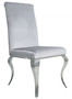Casa Padrino Esszimmer Stuhl Silbergrau / Silber  - Designer Stuhl - Modern Barock