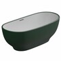Casa Padrino Freistehende Luxus Acryl Badewanne Dunkelgr�n / Wei� 170 cm - Made in Italy