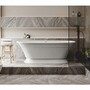 Casa Padrino Freistehende Luxus Art Deco Badewanne Hochglanz Wei� 175 cm