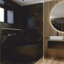 Casa Padrino Freistehende Luxus Badewanne Matt Schwarz 150 cm - Badezimmer Interior
