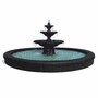 Casa Padrino Barock Garten Deko Springbrunnen Schwarz  465 x H. 180 cm