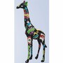 Casa Padrino Garten Deko Skulptur Giraffe Schwarz / Bunt H. 205 cm - Gro�e Garten Figur 