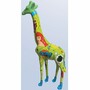 Casa Padrino Garten Deko Skulptur Giraffe Gr�n / Bunt H. 205 cm - Gro�e Garten Figur 
