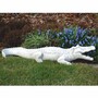 Casa Padrino Garten Deko Skulptur Krokodil Wei� 110 cm - Garten Figur 