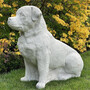 Casa Padrino Garten Deko Skulptur Golden Retriever Hund Grau 55 x 32 x H. 77 cm - Elegante Garten Deko Stein Figur - Dekorative Tierfigur - Garten Deko Accessoires 