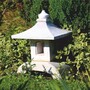 Casa Padrino Garten Leuchte im Japanischen Stil Pagode Wei� H. 53 cm - Garten Beleuchtung