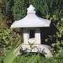 Casa Padrino Garten Leuchte im Japanischen Stil Pagode Wei� H. 53 cm - Garten Beleuchtung