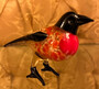 Casa Padrino Glasfigur Chickadee Vogel - bunte Dekofigur aus Glas - Figur Skulptur Deko Dekoration Geschenk
