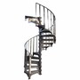Casa Padrino Gusseisen Wendeltreppe mit Gel�nder linke Seite Grau H. 302 cm - Rustikale Spiraltreppe