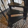 Casa Padrino Gusseisen Wendeltreppe mit Gel�nder linke Seite Schwarz H. 300 cm - Rustikale Spiraltreppe