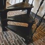 Casa Padrino Gusseisen Wendeltreppe mit Gel�nder rechte Seite Schwarz H. 300 cm - Rustikale Spiraltreppe