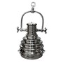 Casa Padrino H�ngeleuchte Silber  46 x H. 82 cm - Verchromte Schiffsleuchte im Studio Look