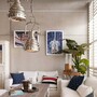 Casa Padrino H�ngeleuchte Silber  46 x H. 82 cm - Verchromte Schiffsleuchte im Studio Look